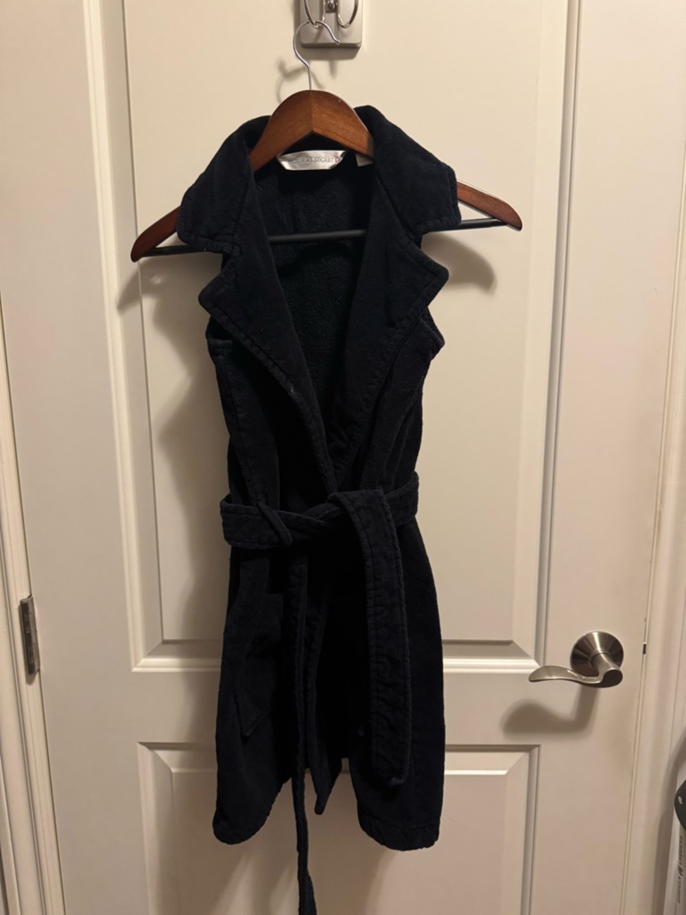 Victoria's Secret Black Terry Robe